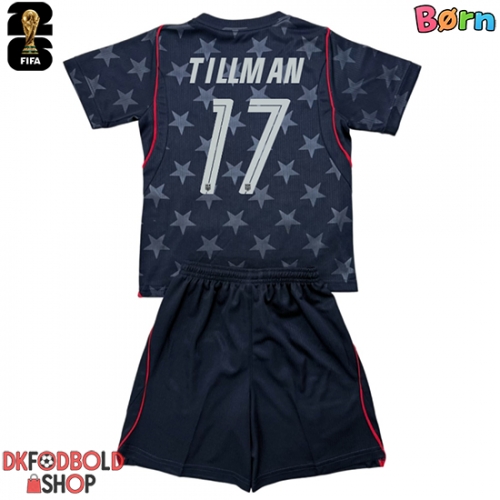 Forente stater Malik Tillman #17 Udebanesæt Børn VM 2026 Kort ærmer (+ korte bukser)